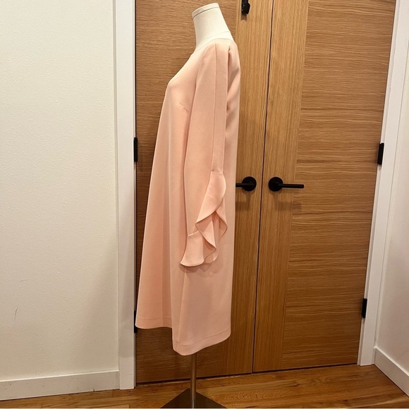 Lafayette 148 | Emery Ruffle Cuff Shift Dress | Soft Pink |Size Small - Picture 2 of 13